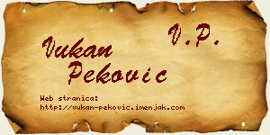 Vukan Peković vizit kartica